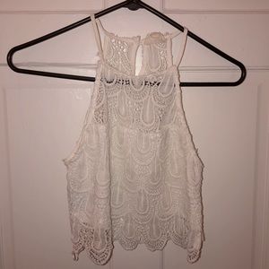 PacSun small white crochet crop top